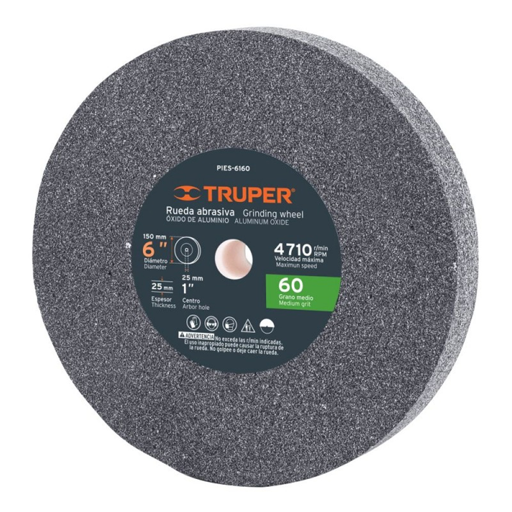 Truper - Piedra oxido de Aluminio  - Cod. 010979 - 6&quot; x 1&quot; - 36 gr.
