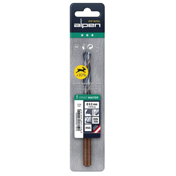 Alpen - HSS Sprint Master - Cod. 067144 - 4.5 mm