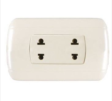 Home Light Classic - Tomacorriente Doble - Cod. 046191 - Empotrar