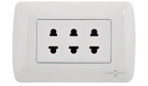 Home Light Luxury - Tomacorriente Triple - Cod. 046333 - Empotrar