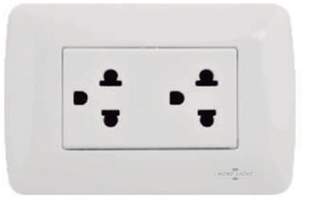 Home Light Luxury - Tomacorriente Doble - Cod. 046332 - Empotrar