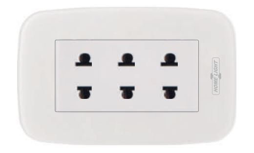 Home Light Elegant - Tomacorriente Triple - Cod. 166024 - Empotrar