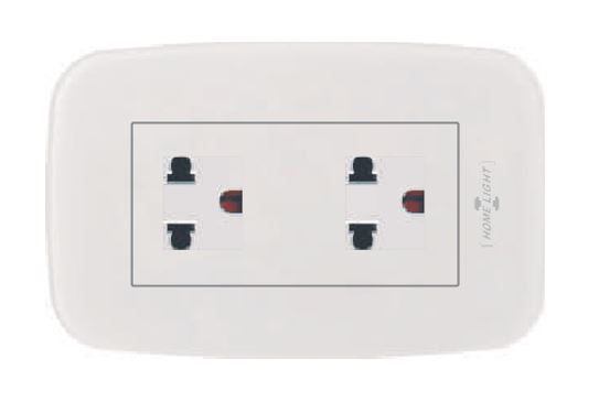 Home Light Elegant - Tomacorriente Doble - Cod. 66026 - Empotrar