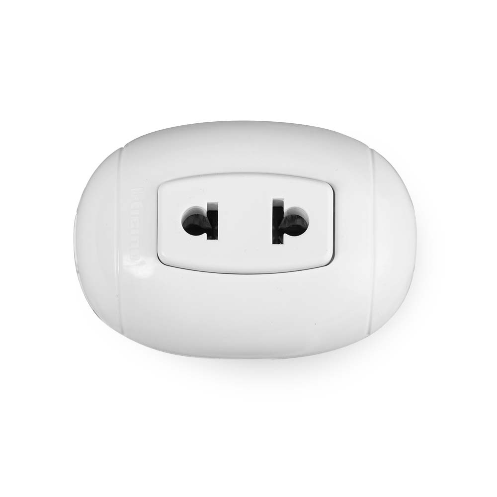 Home Light - Tomacorriente Simple - Cod. 166008 - Sobreponer