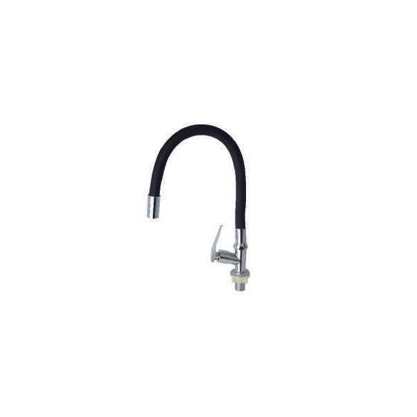 C&amp;A - Llave Lavadero Pico Ganso - Cod. 126226 - Al Mueble - Negro