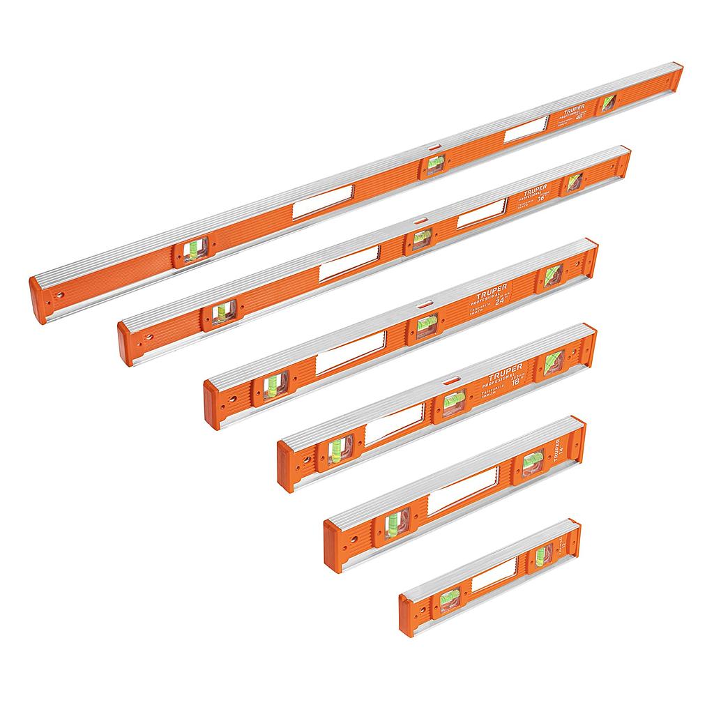 TRUPER - Nivel Aluminio Profesional - Cod. 110126 -  18&quot; - 45 cm