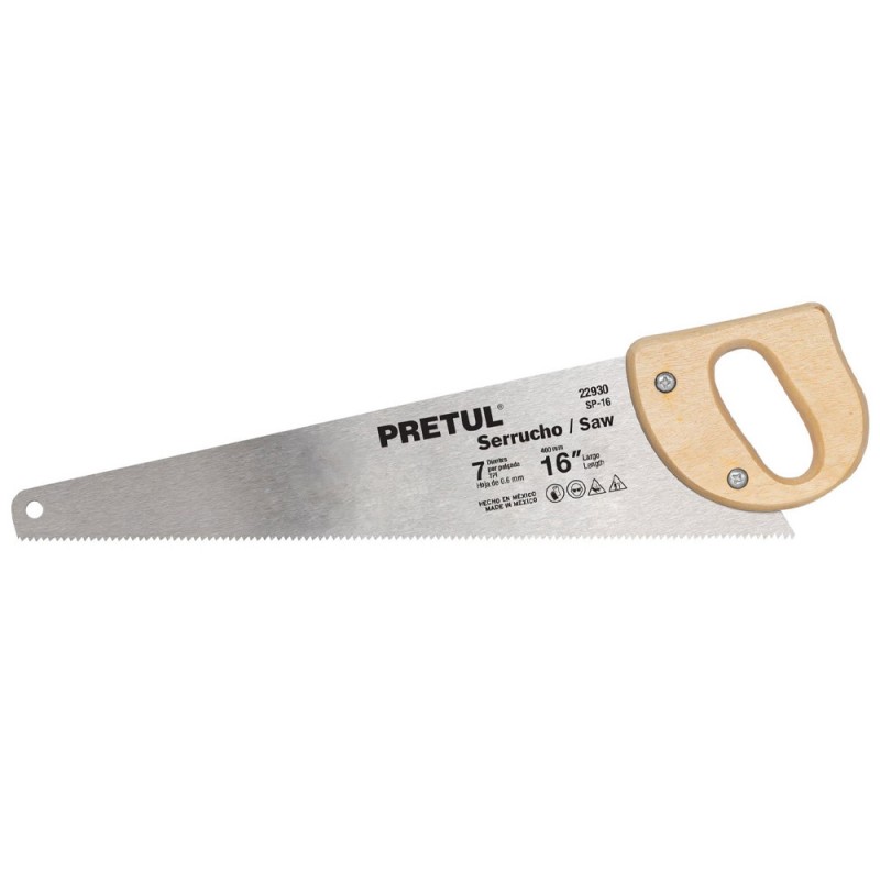 PRETUL - Serrucho Carpintero - Cod. 010761 -  16&quot; (41 cm)