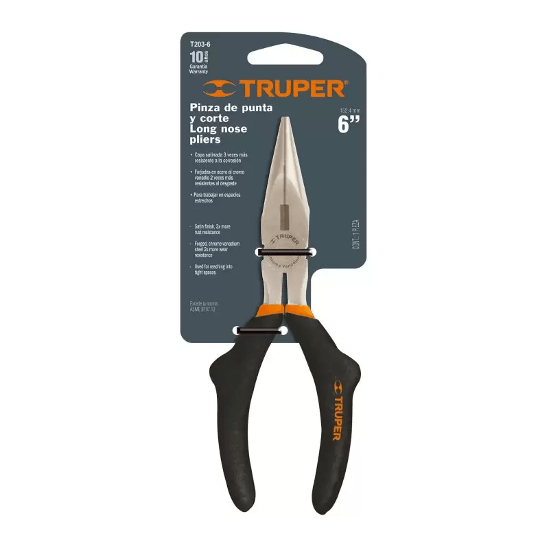 TRUPER - Alicate Punta Corte - Cod. 010346 - Mango Vinil - 6&quot;