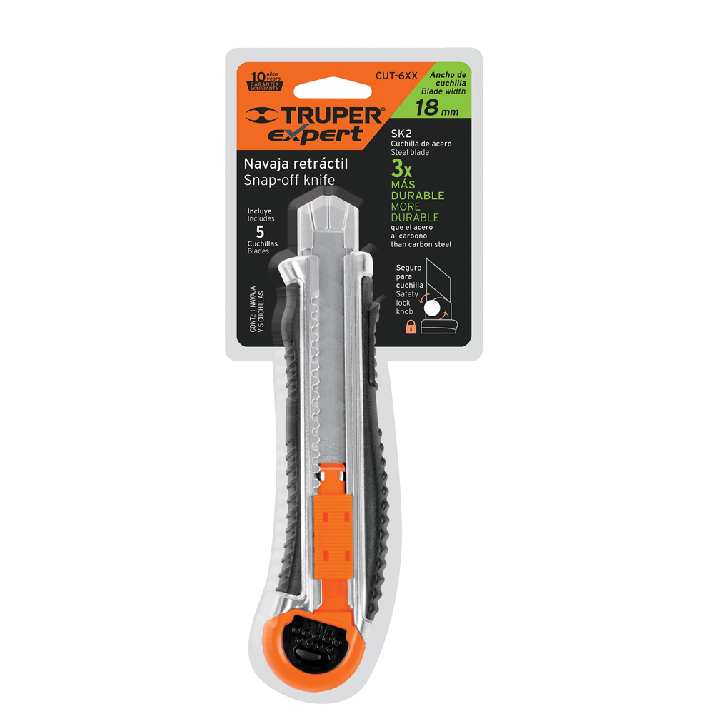 TRUPER - Cutter Navaja - Cod. 110154 - Con Alma Metalica y Grip - 6&quot;