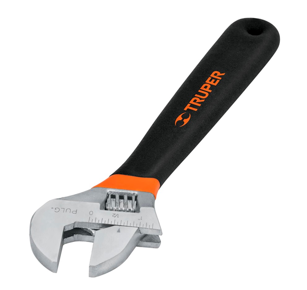 TRUPER - Llave Francesa - Cod. 200236 - Cromado Con Grip - 12&quot;