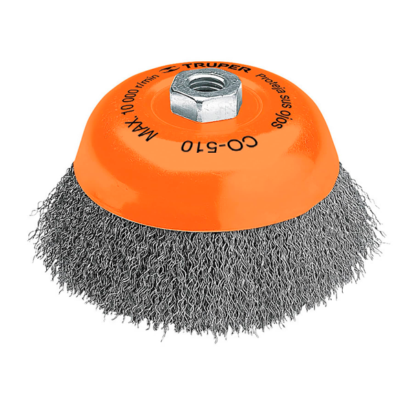 TRUPER - Escobilla Copa - Cod. 110535 - Ondulado Fino - 3&quot;
