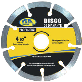 C&amp;A PROFESIONAL - Disco Diamantado - Cod. 140448 - Segmentado - 4 1/2&quot;
