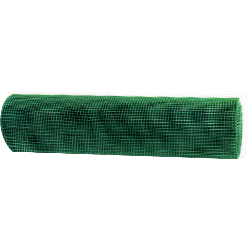 C&amp;A - Malla Cuadrada Plastificada - Cod. 139239 - Verde - 9.5 kg. - 3/8&quot; x 3/8&quot; x 0.9m x 30m - BWG23