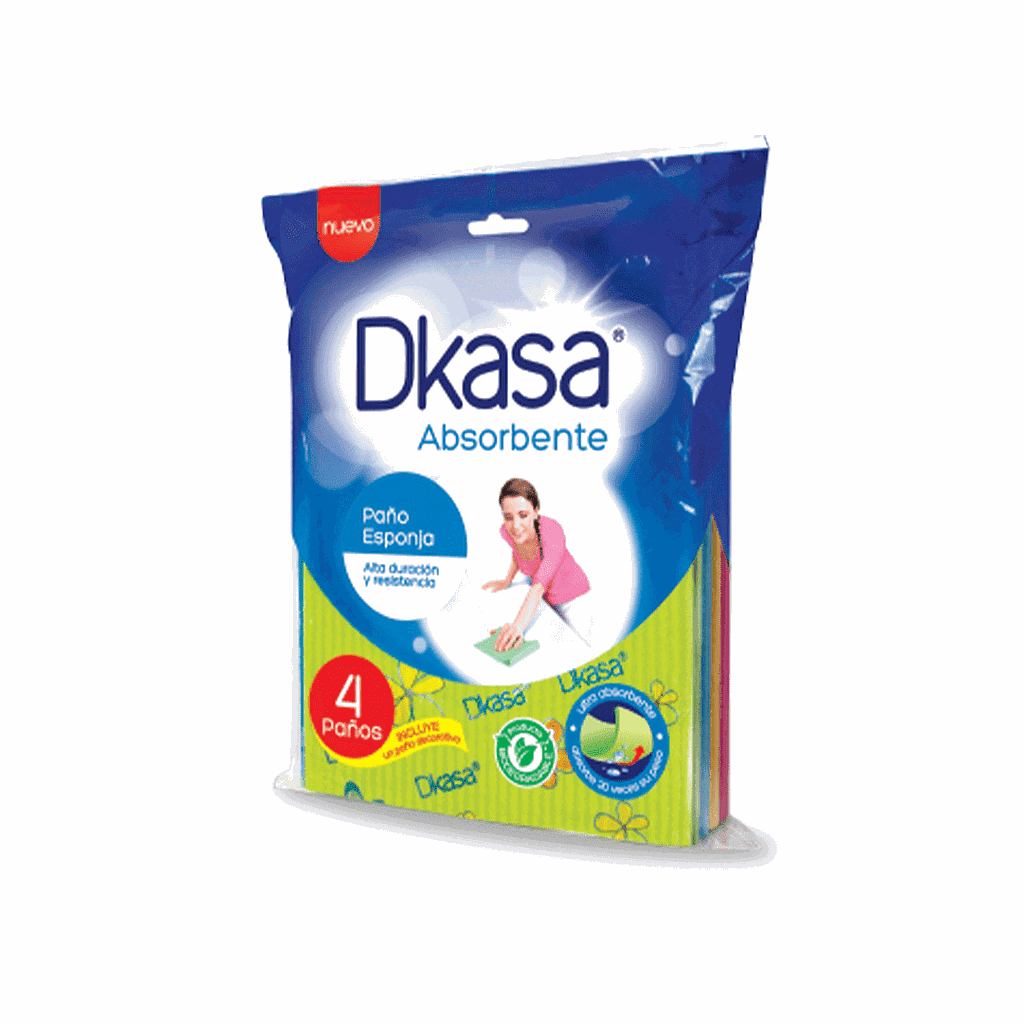 DKASA - Paño Esponja Absorbente - Cod. 182007 - 4 Unds.